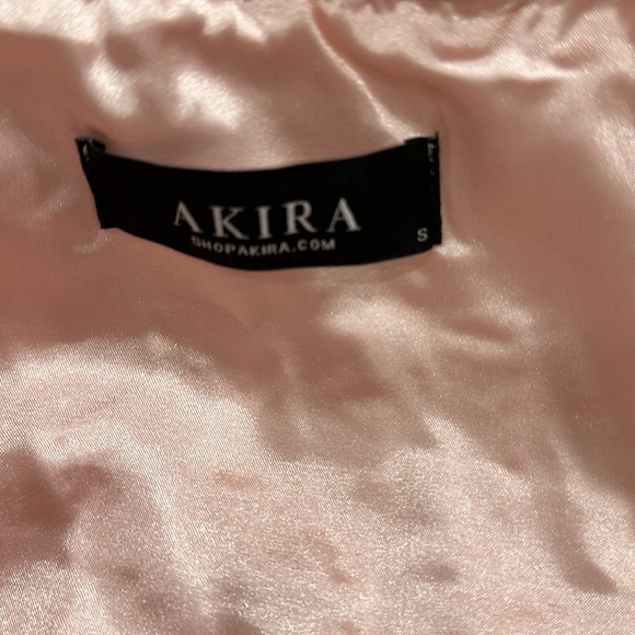 Shop Akira LOOFAH TULLE OFF THE SHOULDER MINI DRESS soft pink S - Picture 7 of 7